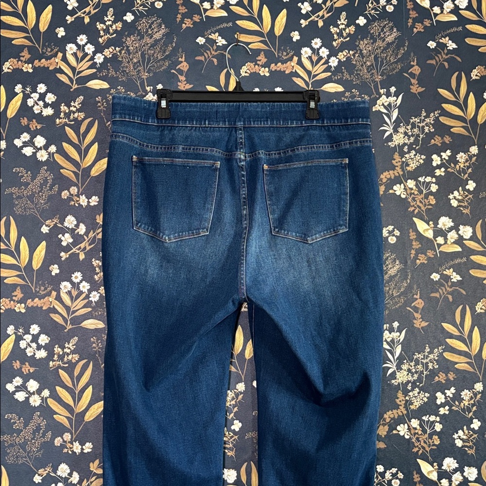 Soft Surroundings Pull On Dark Blue Denim Jeans Size 1X - Picture 6 of 8
